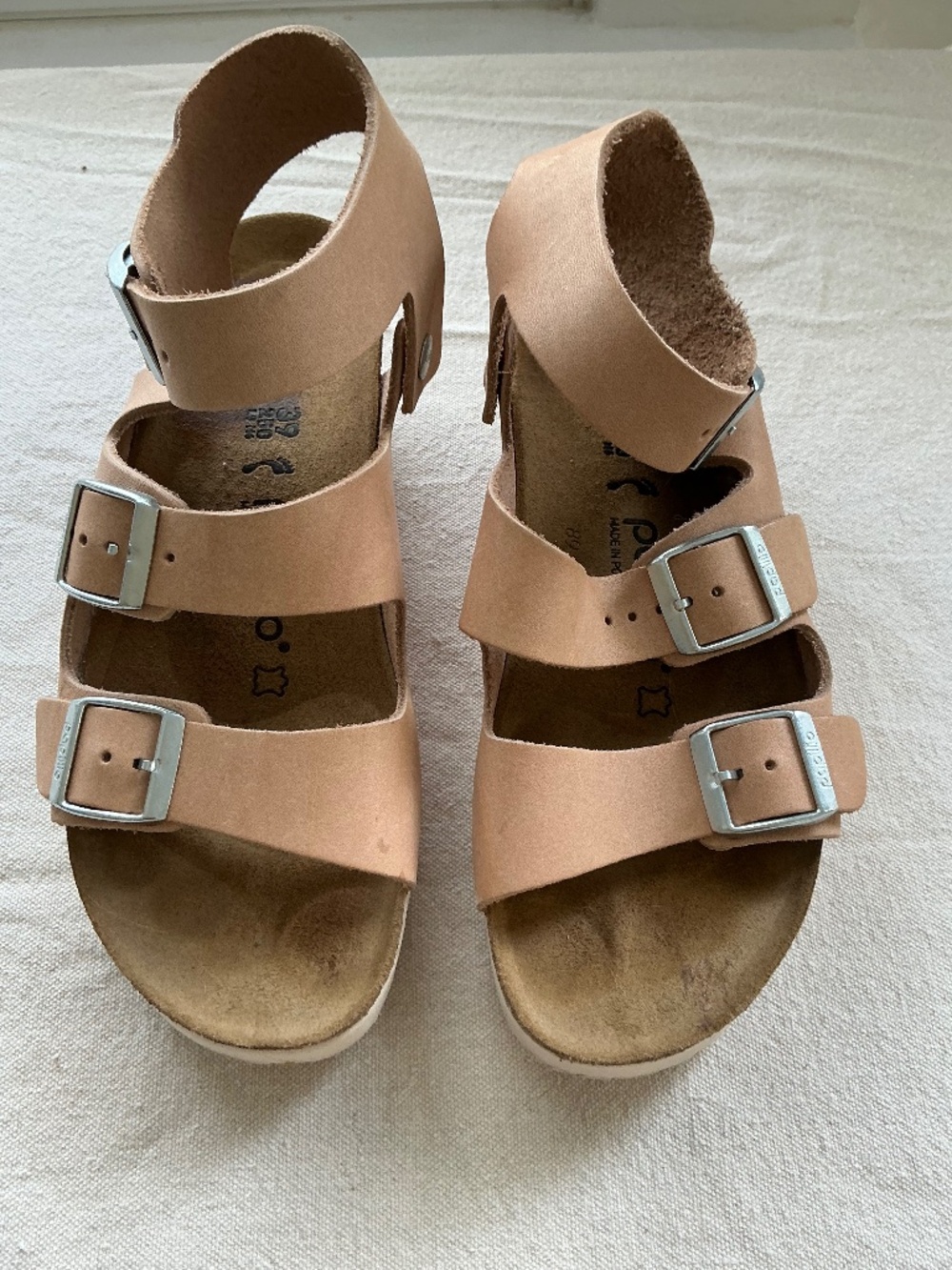 Papillio leather strappy wedge